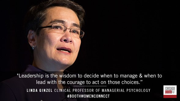 Professor Linda Ginzel's definition of leadership.