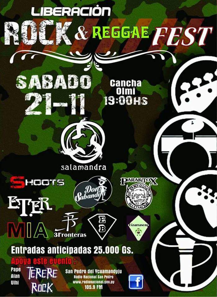 Este 21/11 volemos a la ciudad de liberación con todo el rock y el reggae para dar un concierto de puta madre..!