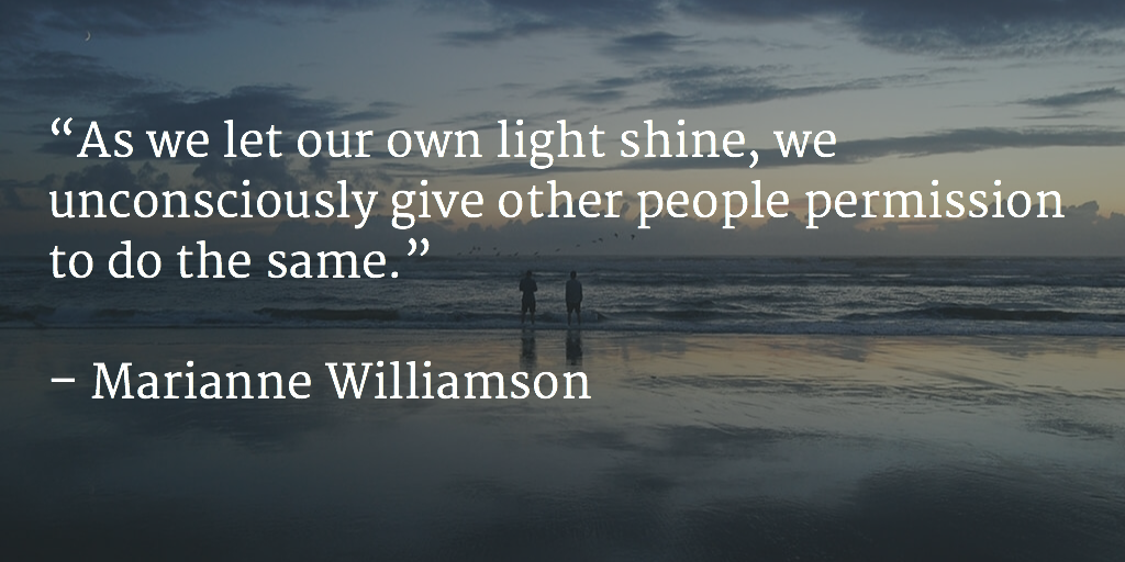 DefineDaily's tweet image. “As we let our own light shine, we unconsciously give other people permission to do the same.”
~Marianne Williamson