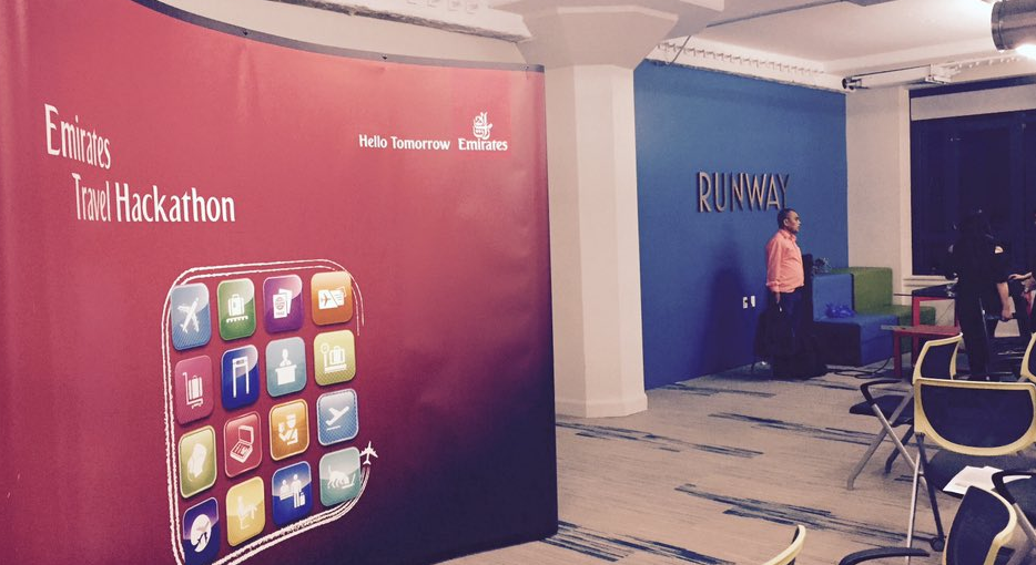 SimpliFlying's tweet photo. #Emirateshackathon conjured slick travel apps in SFO - for the 4th time! What's your airline doing to innovate? https://t.co/gjhGJCKxFK