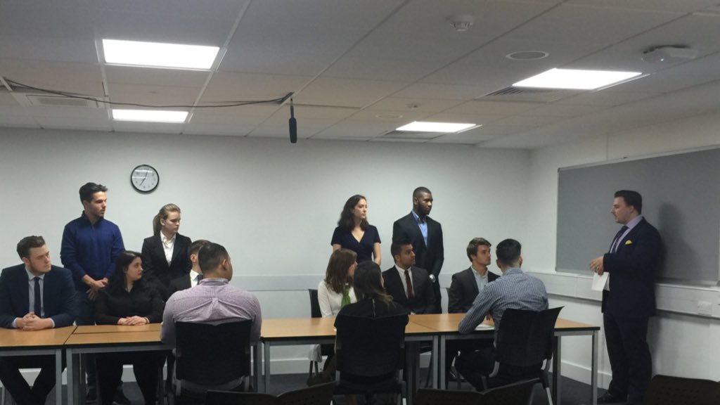 ReactComms's tweet photo. The tasks are being given out by @FishOnToast! #studentapprentice https://t.co/1J9cehghrA