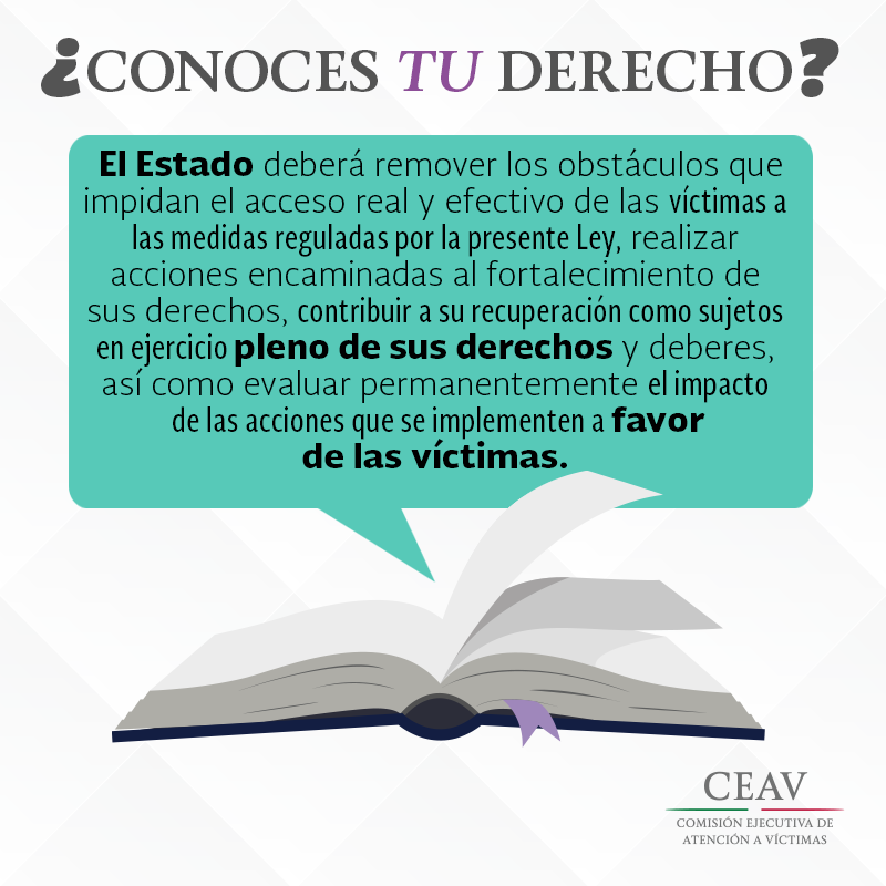 CEAVmex's tweet image. #ConoceTuDerecho en la @CEAVmex