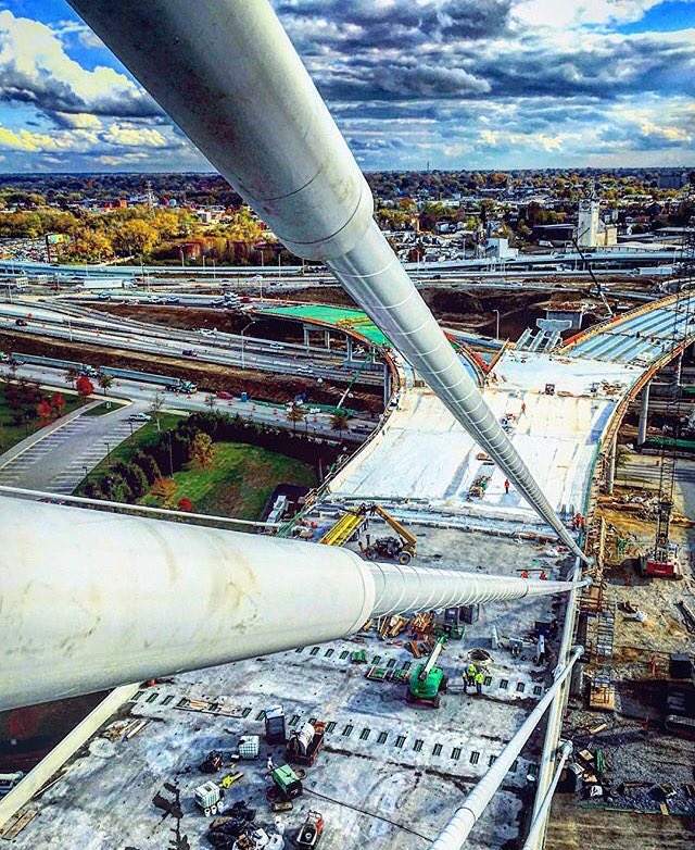 Build_the_Ville's tweet photo. Downtown Louisville Bridge by @kylep302 #BuildtheVille #louisville #ohioriverbridgesproject #construction https://t.co/W3j2Jhh6lX