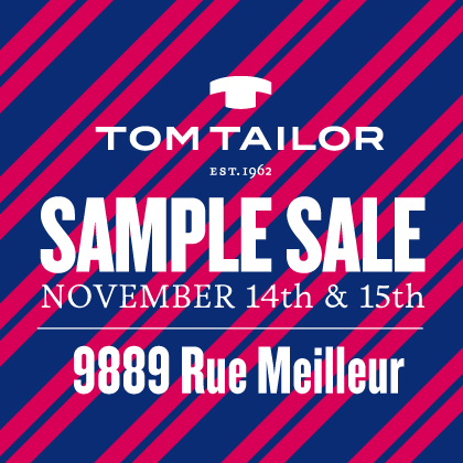 TomTailorGroup's tweet photo. #COUNTDOWN TO THE #TOM TAILOR SAMPLE SALE HAS BEGUN!
See the invite for details! #TTSAMPLESALE #style https://t.co/XEfhvtjdaZ