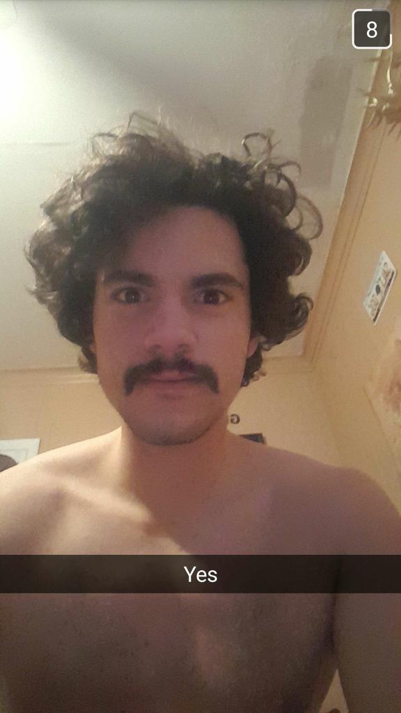 Singeronthemike's tweet photo. When she asks for a mustache ride #Movember #Beelo https://t.co/tG830nL7RX