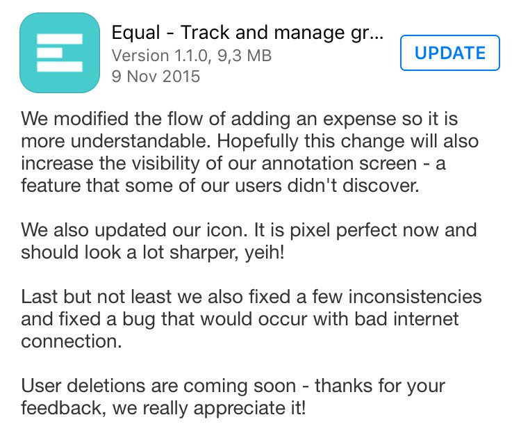 equal_app's tweet image. We just released v1.1.0. Let us know what you think and how we could improve Equal for you. 🤗
