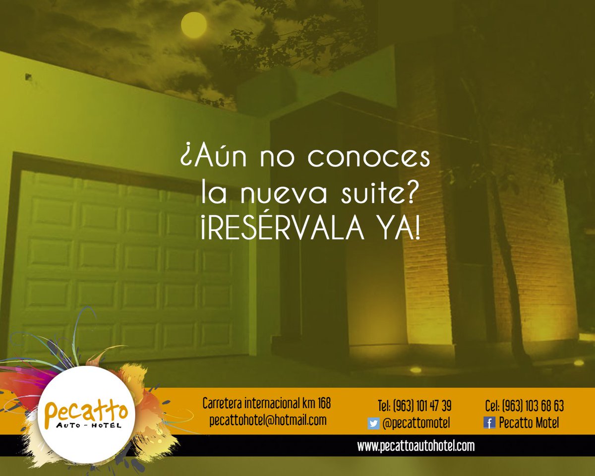 PecattoMotel's tweet photo. Para iniciar la semana.... ¡Los esperamos! https://t.co/2HKsi55JVC