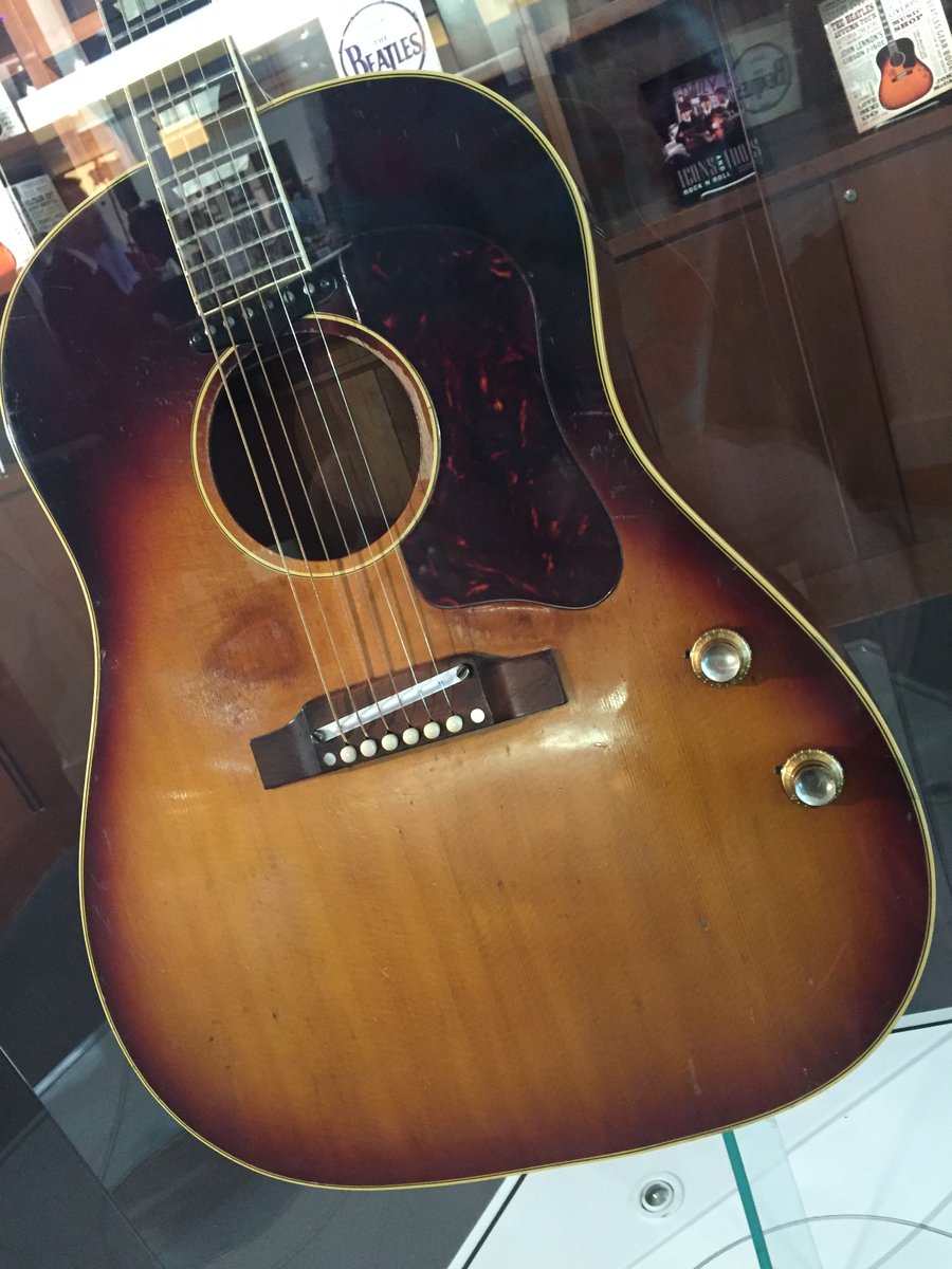 gibsonguitar's tweet photo. John Lennon's J-160E is now one of the most valuable guitars in the world: https://t.co/XqWmHt5rrU https://t.co/nFpklUeNWK