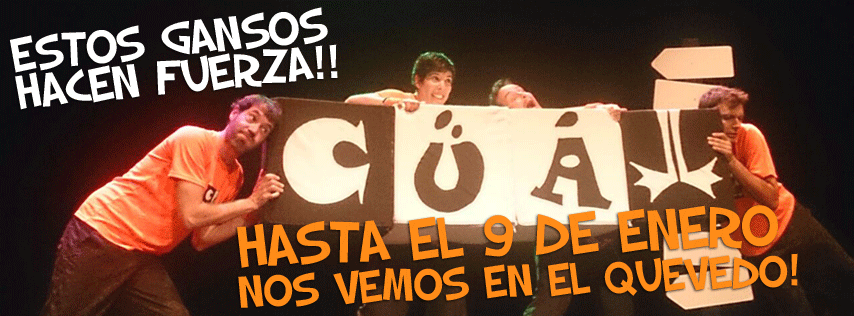 cuaimproteatro's tweet photo. Hay pato para rato... YA ES OFICIAL! El humor más ganso se quedará en el @TeatroQuevedo hasta el 9 d enero. Gracias! https://t.co/GY9VeqxDHr