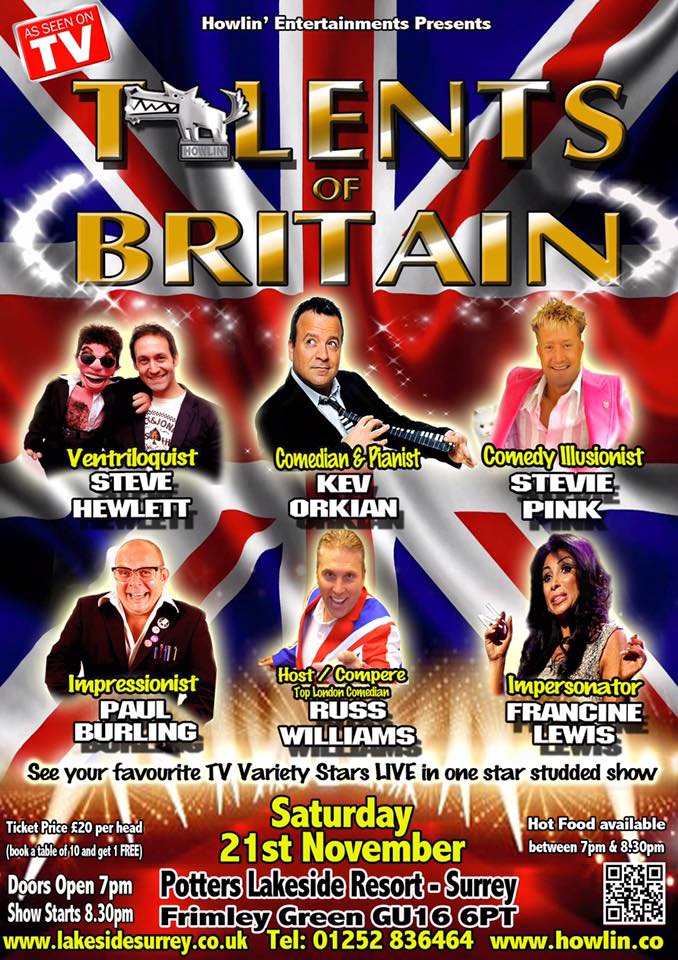hiyamessages's tweet photo. RT to Win Tickets to 'Talents of Britain' Nov 21st at Lakeside Surrey (GU16 6PT) 8pm. 
8 tickets on CelebVM's table https://t.co/VyvClPiNeE