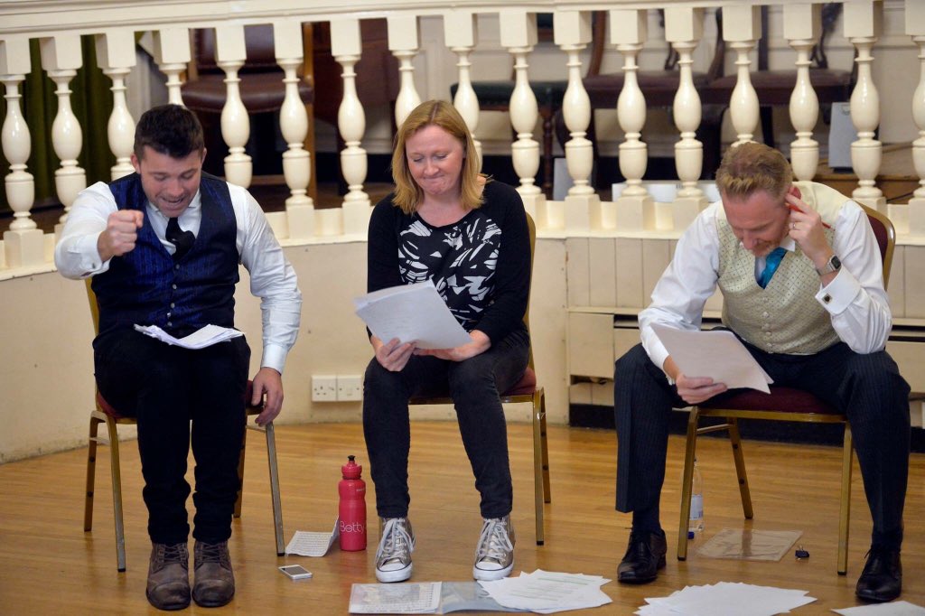 dickensthcomp's tweet photo. #readthru with #DTC @Guildhallmuseum @medway_council @mrappealing @DeadpanRyan #AChristmasCarol #Rehearsals https://t.co/kldHqAslAF