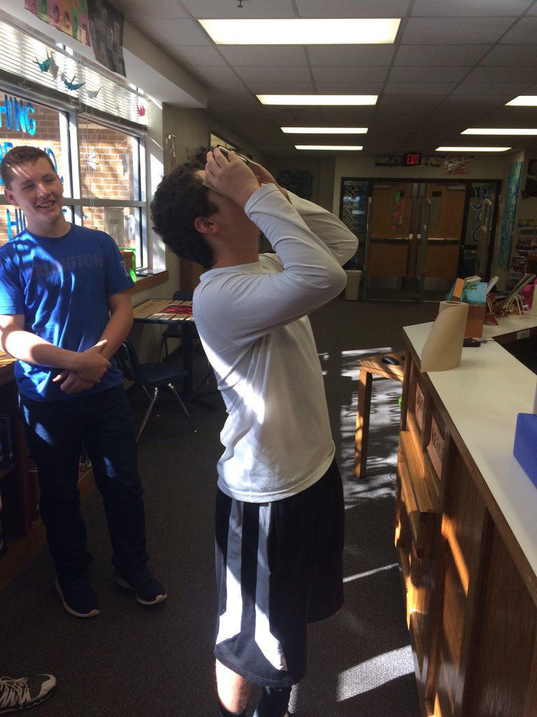 AltomSarah's tweet photo. More practice with Google Cardboard Goggles!! #whywisd @ngcrooprincipal #ngclibrary https://t.co/64QjVlfsEG