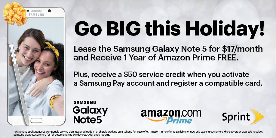 johnadlersprint's tweet photo. Unl music streaming w/ your free Amazon Prime sub @sprint when you get a Samsung phone! #SprintPrime @Sprint_West https://t.co/6WkR0PDE7s