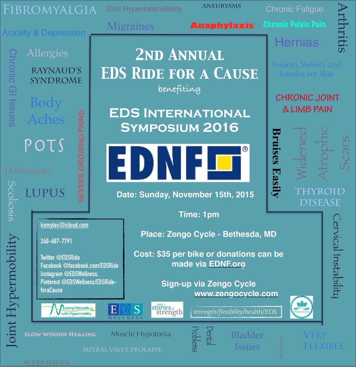 medmedsolutions's tweet photo. #EDSRideforaCause is on 11/15 at @zengocycle in #Bethesda, Md. Proceeds benefit 2016 #EDS International Symposium! https://t.co/u0mv10XQnE