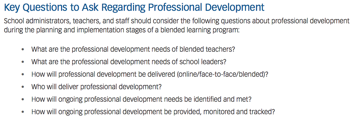 Aurora_Inst's tweet photo. Implementing a #blendedlearning program? Here's key questions to ask about #PD: https://t.co/tLIOV98ktE https://t.co/28L7YlBTZ5