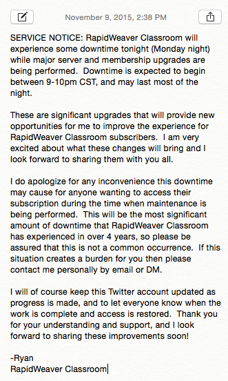 RapidWeaverClassroom tweet media