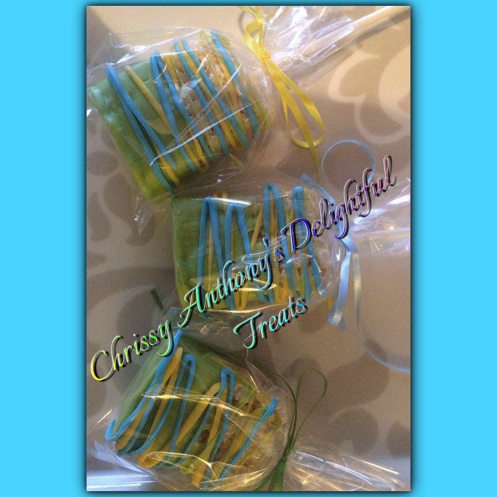 Baby Mickey Mouse Themed Chocolate Covered Rice Krispy Treats