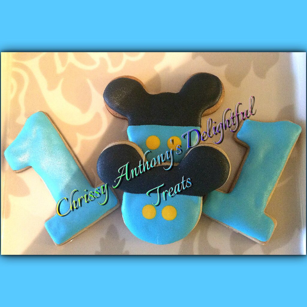 Baby Mickey Mouse Themed Cookies