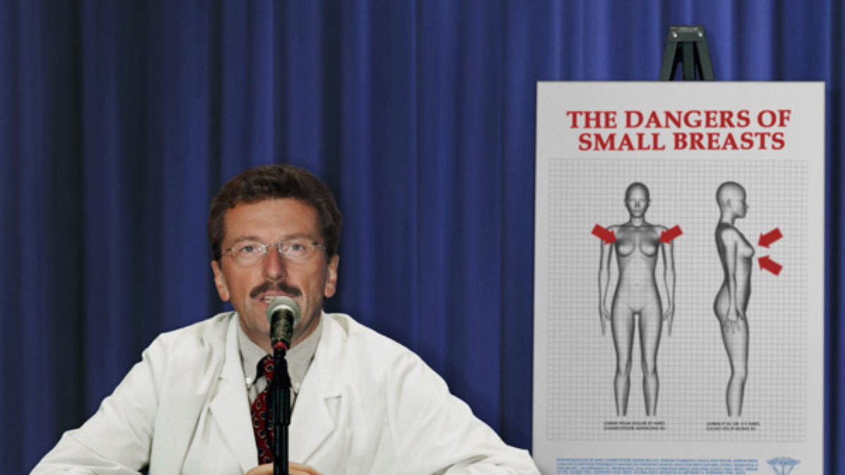 TheOnion's tweet photo. Plastic Surgeon General Warns Of Small Breasts Epidemic https://t.co/jndSSXYCpX https://t.co/njHiHxfeI5