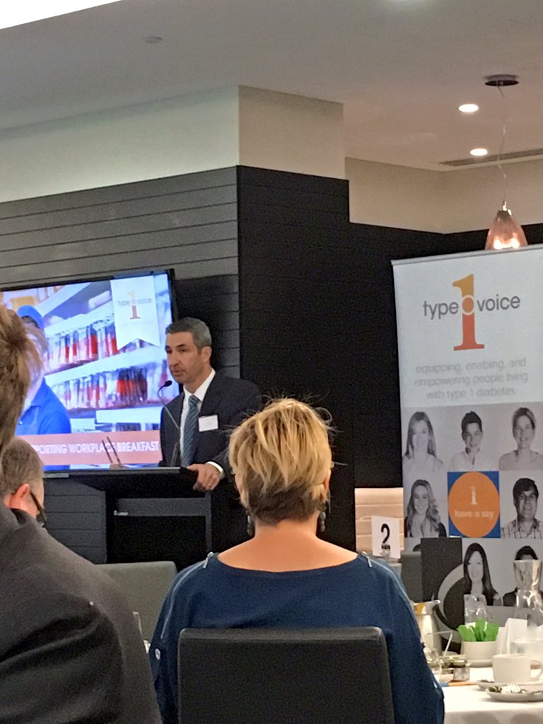 Type1Voice's tweet photo. Great to hear from Dr Paul Angus at our @Type1Voice 'health supporting workplace'  breakfast at @TheAdelaideOval https://t.co/JnPT14HJcN