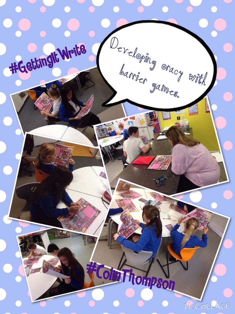 DewstowPrimary's tweet image. #PlazaGaeaf enjoying the barrier game as part of their @EASEnglishTeam #GettingItWrite unit. #ColinThompson