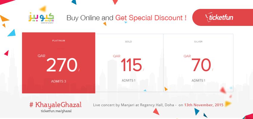 ticketfun's tweet image. Book your tickets for #KhayalEGhazal online &amp;amp; get special discounts #Doha #ghazal #Qatar ticketfun.me/ghazal