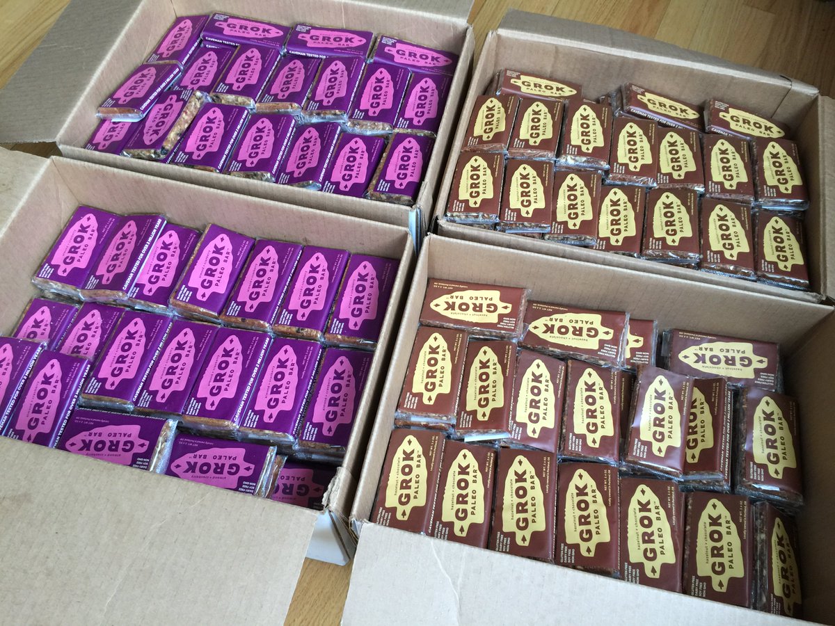 thegrokbar's tweet photo. Nothing says #happiness more than a fresh, big batch of 1000 GROK Bars! Woot, Woot! :) #paleo #glutenfree #grokbar https://t.co/y41rgbm9zZ