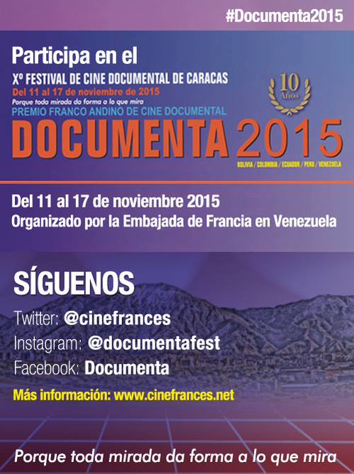 FundadocMerida's tweet photo. Hoy comienza #Documenta2015 en Caracas. Sigue a @cinefrances y entérate de su programación  https://t.co/5nMoIrEMS4