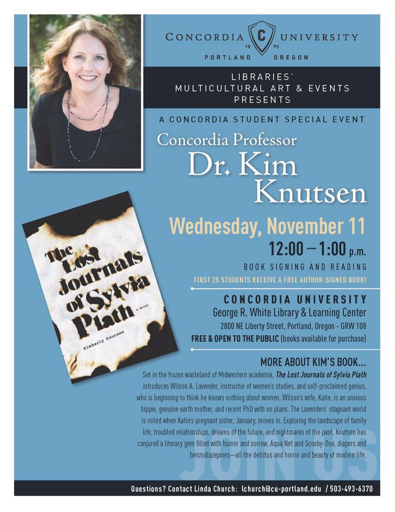 tilikumjournal's tweet photo. Exciting @cu_portland faculty reading Wed--and first 25 students receive signed book! DM for ex. credit info. #WR305 https://t.co/3Nc1MgA7vb