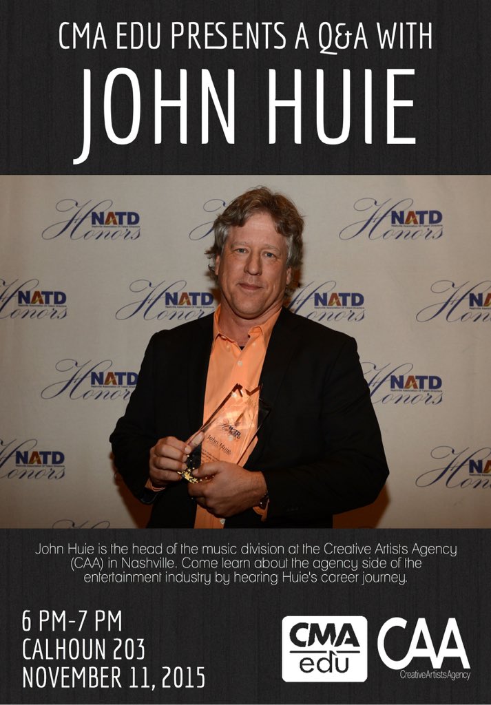 Come join us on Wednesday at 6 PM for a Q&A with John Huie!