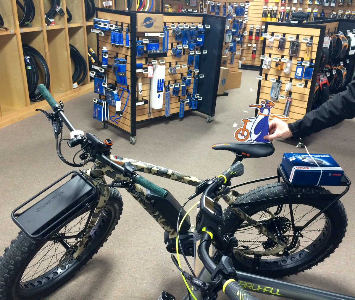 Puddles visited our friends at <a href="/westernbikework/">Western Bikeworks</a> today. He's particularly fond of this bike. What do you think?