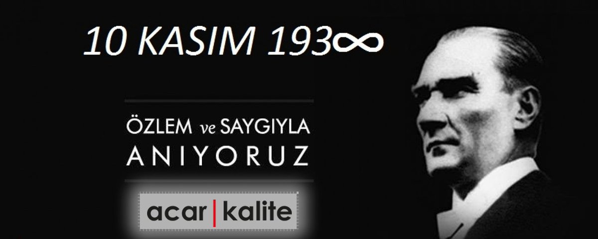 acarkalite's tweet photo. Atamızı Saygı ve Özlemle Anıyoruz.

Acar Kalite Yönetim Sistemleri

#10kasım #AtamızıSaygıylaAnıyoruz https://t.co/feUzjDVNRE