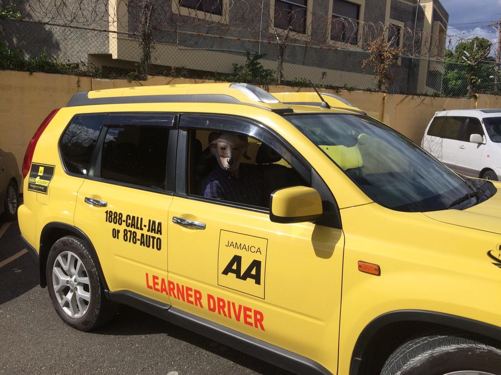 CallJAA's tweet photo. The goat is on the loose 😱

He stopped by to discuss safe driving &amp; for some driving lessons. #RamGoatRun2015 https://t.co/1gk9I37OTp