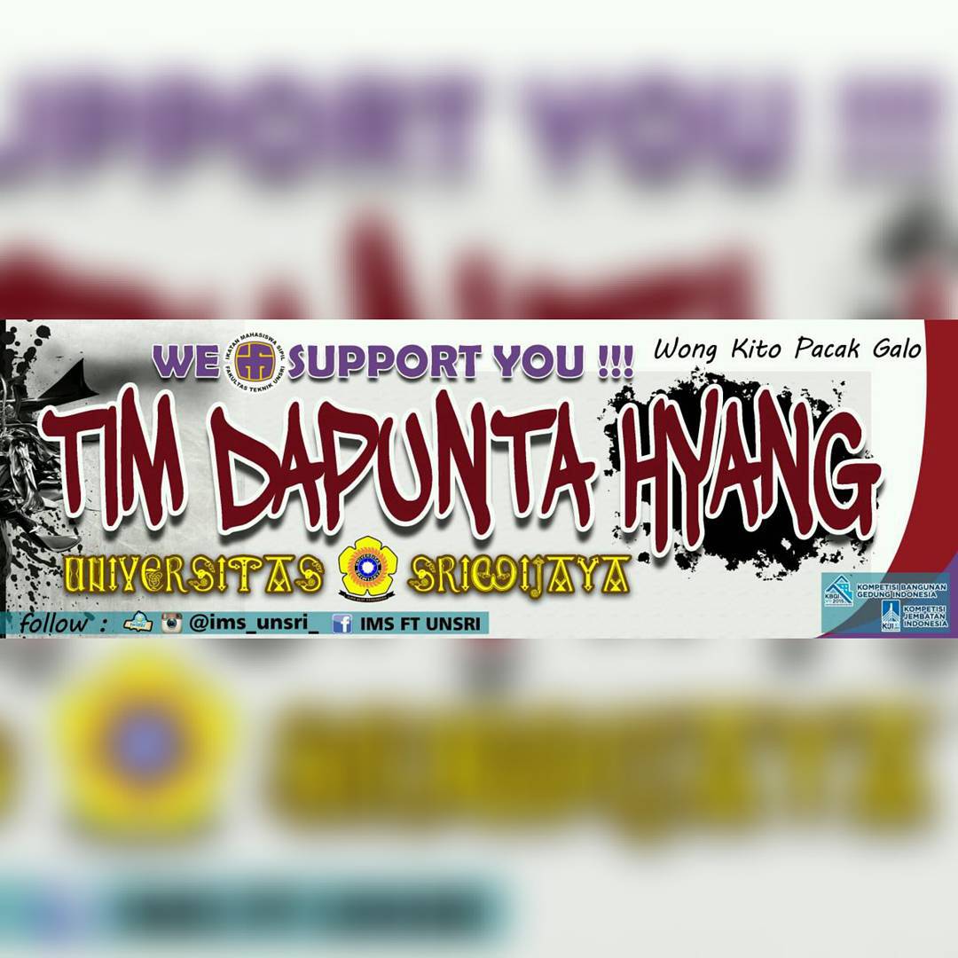Selamat berjuang rekan-rekan ims unsri di KBGI 2015, sebagai satu-satunya peserta diluar pulau jawa.