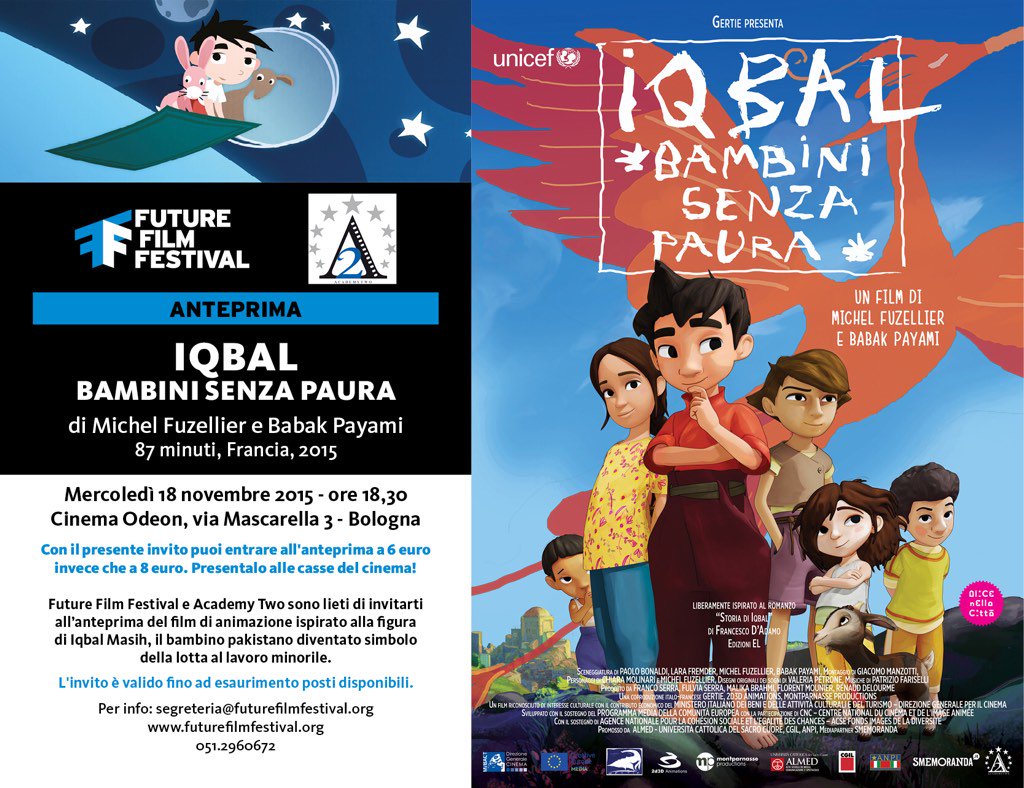 FutureFilmFest's tweet photo. @iosonogeco #Iqbal #iqbalday un film per il rispetto delle diversitร . Domani in anteprima a #bologna qui lo #sconto https://t.co/55CiYSvDC0