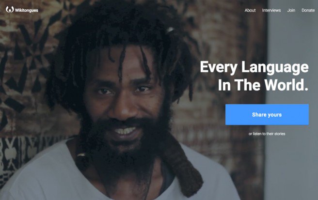 designlicks's tweet photo. Wikitongues - Website of the day https://t.co/dibpJw41Ci #SiteOfTheDay https://t.co/KgeaNzCEis