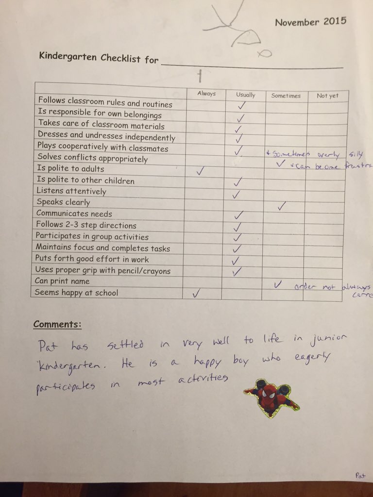 PatrickBadgley's tweet photo. My first report card from @FallingbrookCES https://t.co/0J3xveexEF