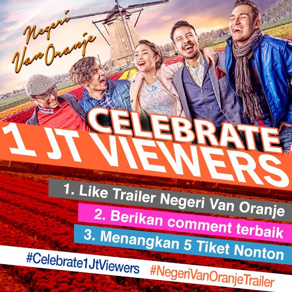 negerivanoranje's tweet photo. Yuk ikutin kuisnya! Sertakan hashtag #CELEBRATE1JTVIEWERS #NegeriVanOranjeTrailer #AAGABAN  https://t.co/XsUvMou7MO https://t.co/NAnvppi8Ry