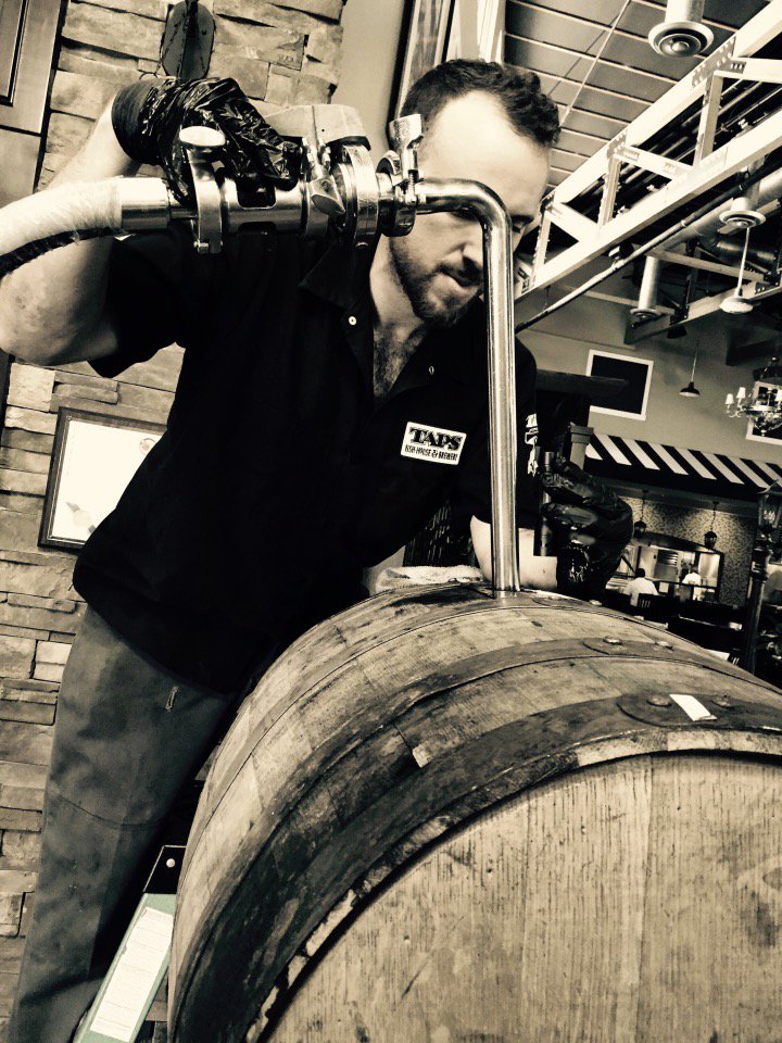 Woodford Reserve whiskey barrels filled w/ Imperial Brown Ale brewed w/50 lbs of dates and figs. See ya in 9 months!