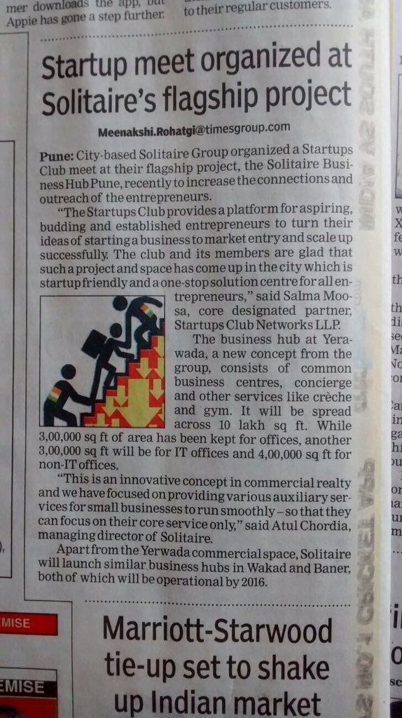 Startups_Club's tweet photo. In #TOI today,hats off to our #SCMembers for making it happen.. @HubSolitaire @viveksrn @khuzesiam https://t.co/4Hp3Le6znG