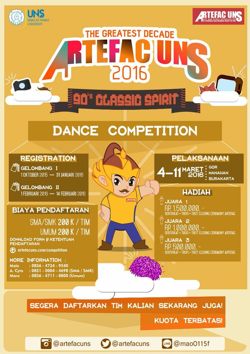 DANCE COMPETITION ARTEFAC UNS 2016

Read: tl.gd/n_1snsik4