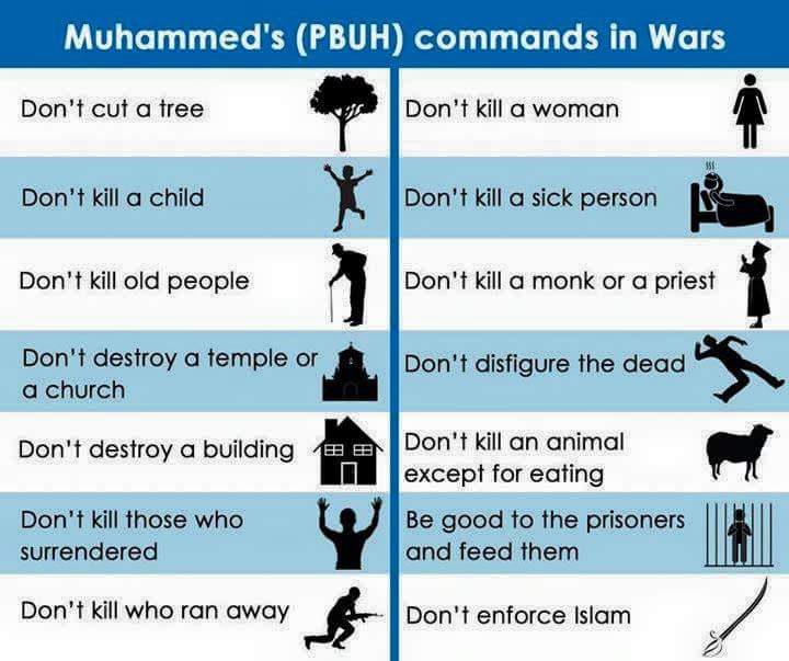 tweetmiliter's tweet photo. Rules of War by Prophet Mohammed https://t.co/zarvQkWEIZ