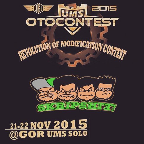 Jangan lupa tanggal 22 November 2015. Kita main di Otocontest UMS yeah! Ramaikan!