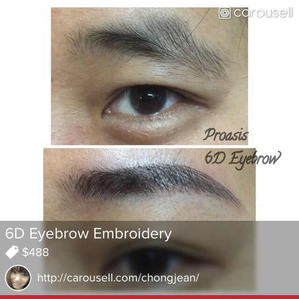 proasis's tweet photo. Selling 6D Eyebrow Embroidery $488 https://t.co/DTtexuygNF #carousell #carousell @thecarousell https://t.co/WToMHbtwaP
