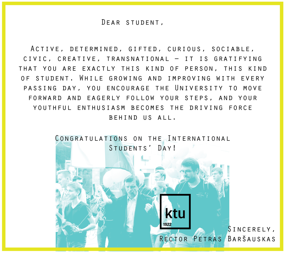 Congratulations on the International Students’ Day!