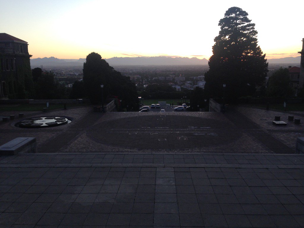 The dawn of a new day at UCT! All the best to the students writing today. Calm and peaceful up here
