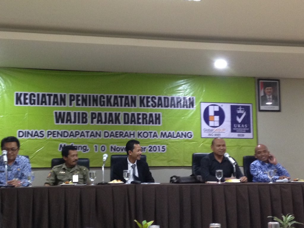 Materi selanjutnya dibawakan oleh Polresta Malang tentang kaitan polisi dan pajak yang ada di Kota Malang