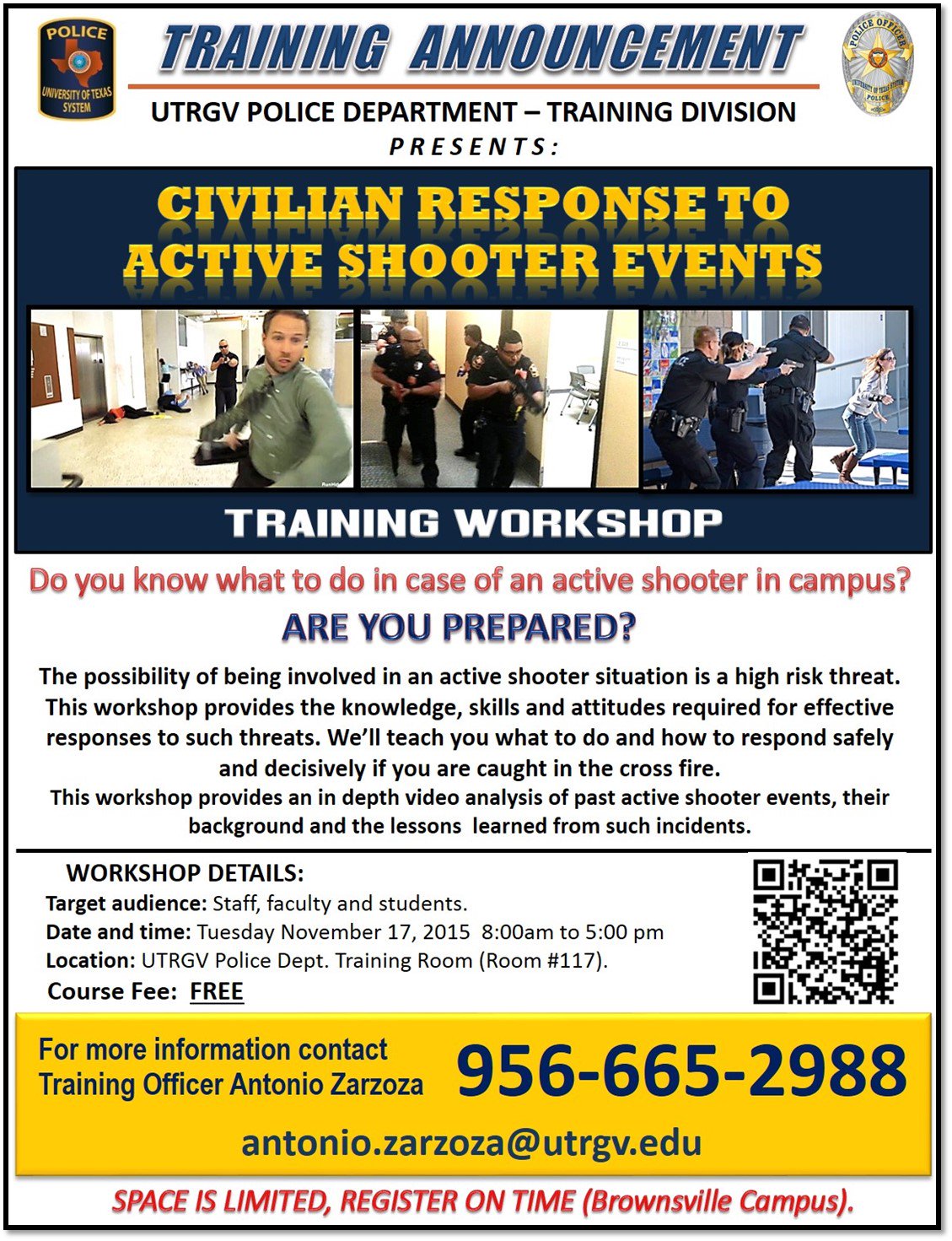 training announcement flyer