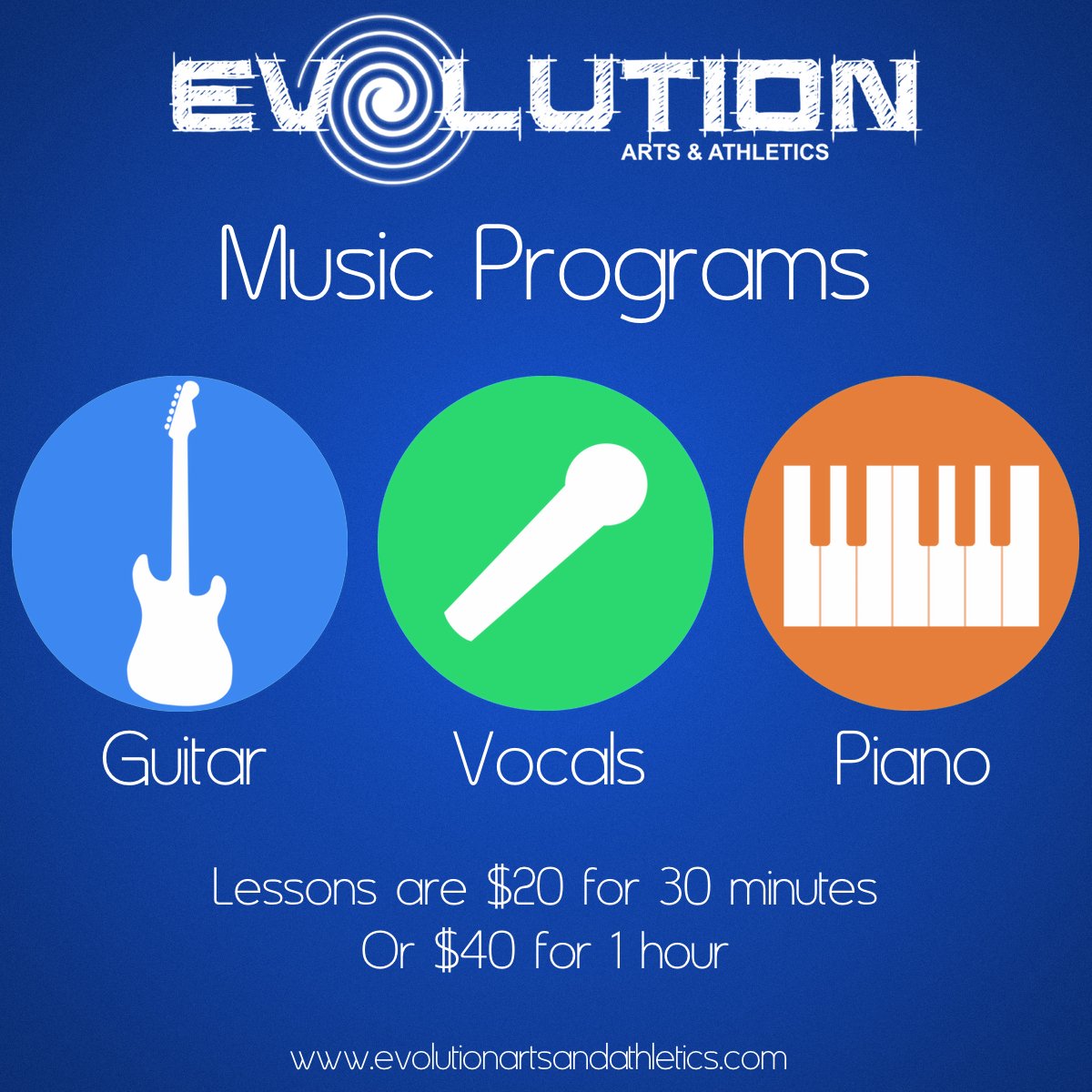 EvolutionAA's tweet photo. Ever dreamed of singing? Evolution has an excellent vocal program, sign up today!!! https://t.co/DCA1EQzjA7