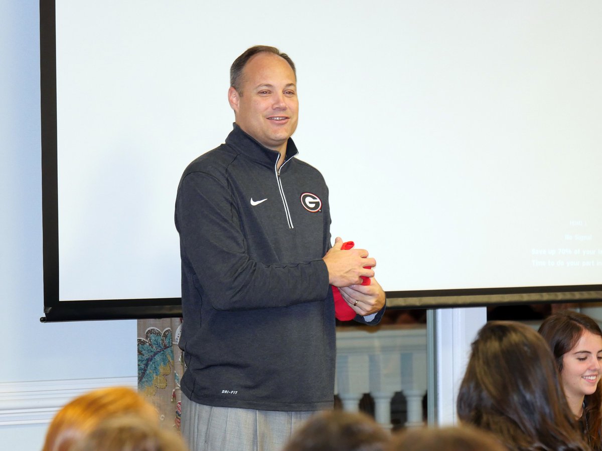 UGABasketball's tweet photo. Thanks again to all the sororities that allowed @coachmarkfox to speak tonight! #CommitToTheG https://t.co/mNXyNrkv9U